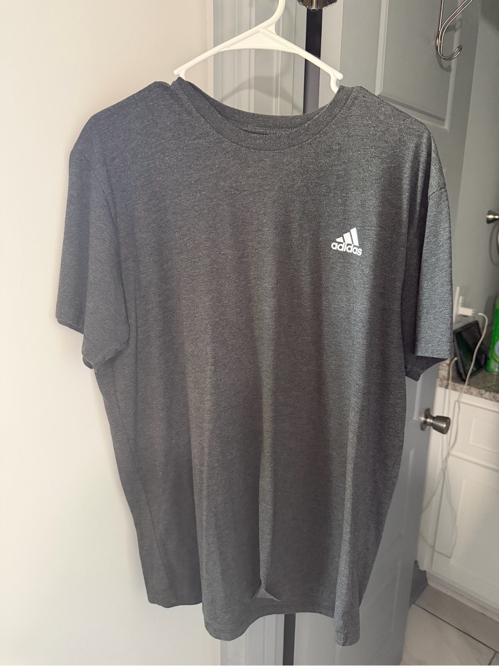 adidas Men’s Charcoal Gray Short Sleeve Performance Tee